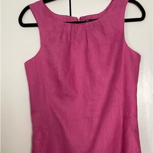 Carole Little hot pink linen dress. Size 8
